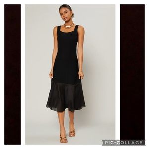 Anthropologie Black Midi Dress